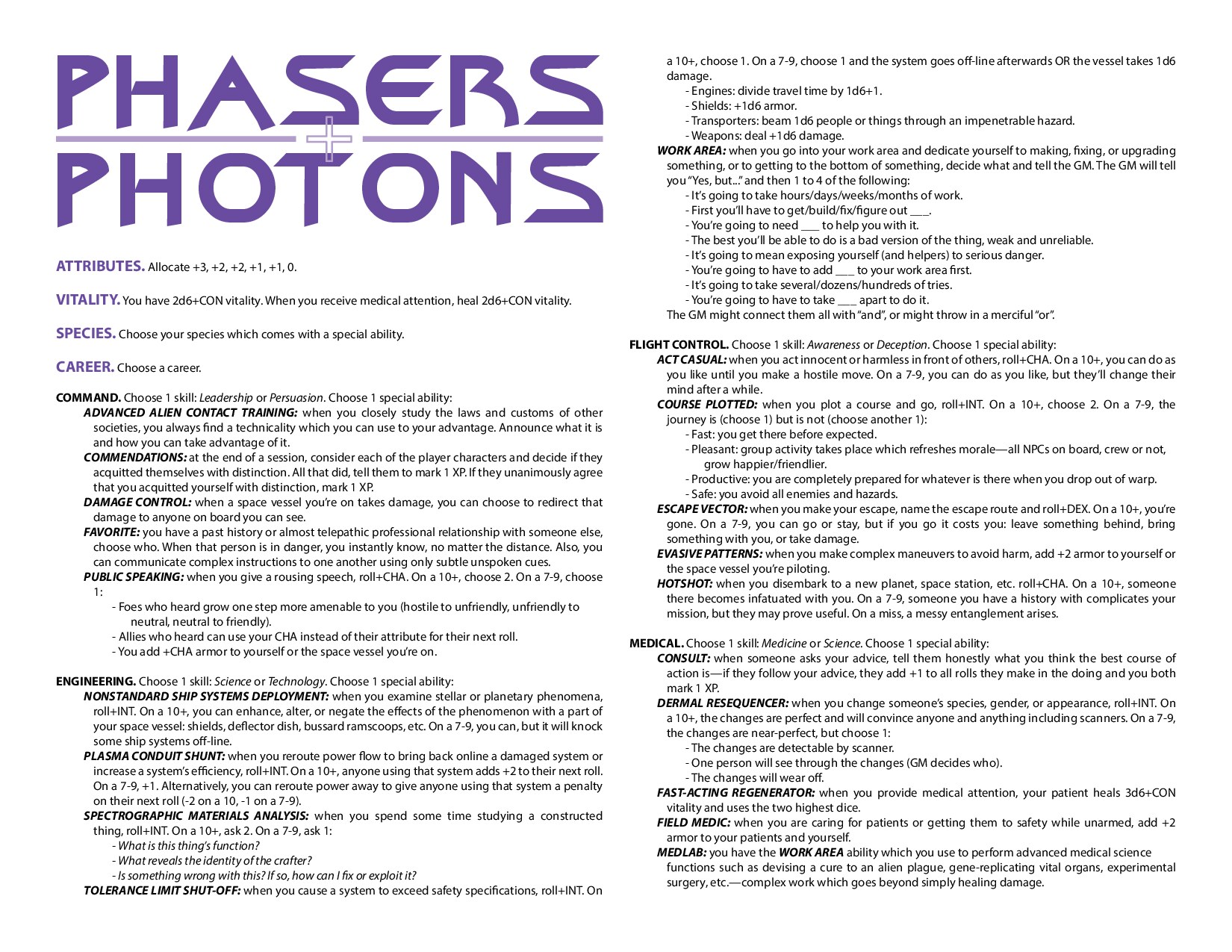Phasers + Photons