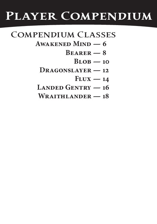 Dungeon World: Compendium Classes